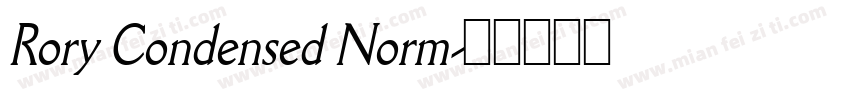 Rory Condensed Norm字体转换